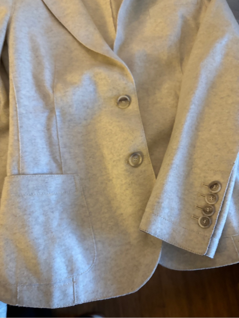 Eleventy Italian wool Light tan Women's Blazer Jacket - Classic Tailored size 40 - Picture 2 of 14